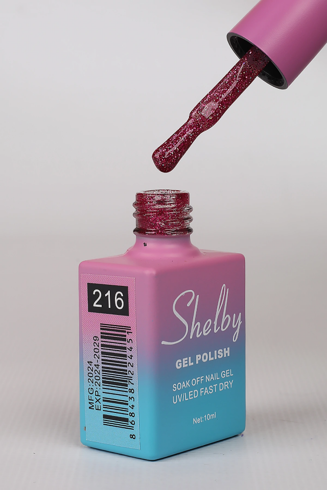 SHELBY 10 ML. A216 IŞILTILI RENKLİ KALICI OJE