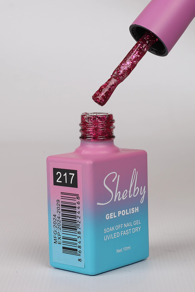 SHELBY 10 ML. A217 IŞILTILI RENKLİ KALICI OJE