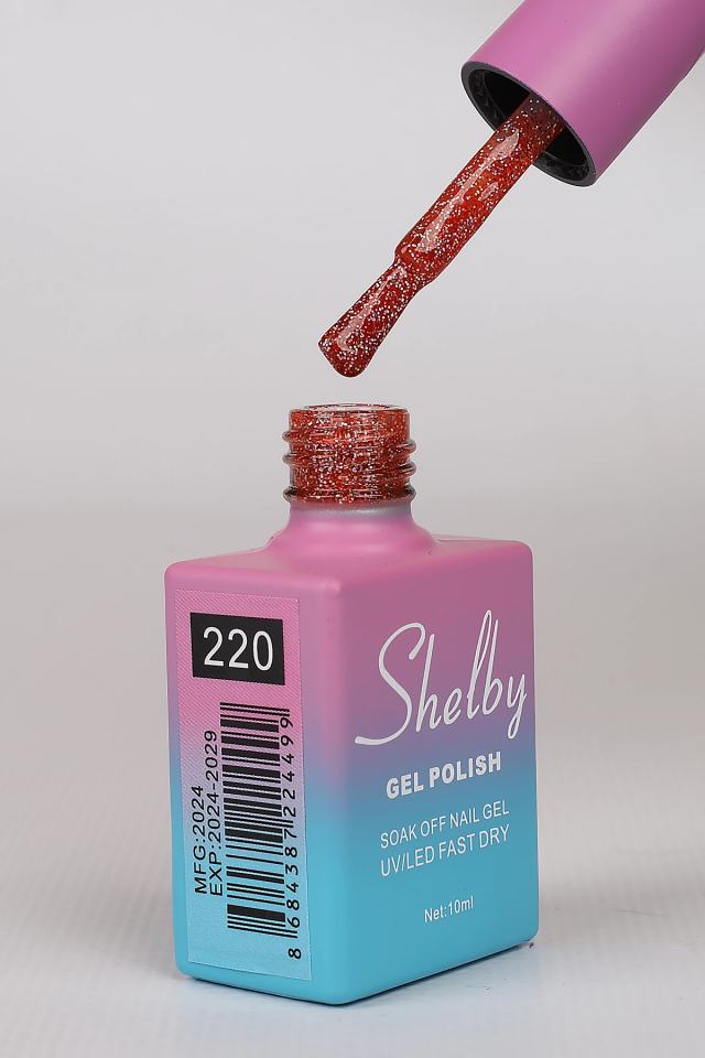 SHELBY 10 ML. A220 IŞILTILI RENKLİ KALICI OJE