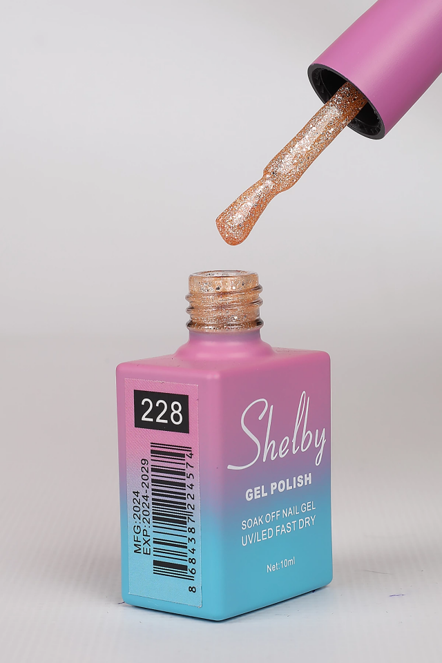 SHELBY 10 ML. A228 IŞILTILI RENKLİ KALICI OJE