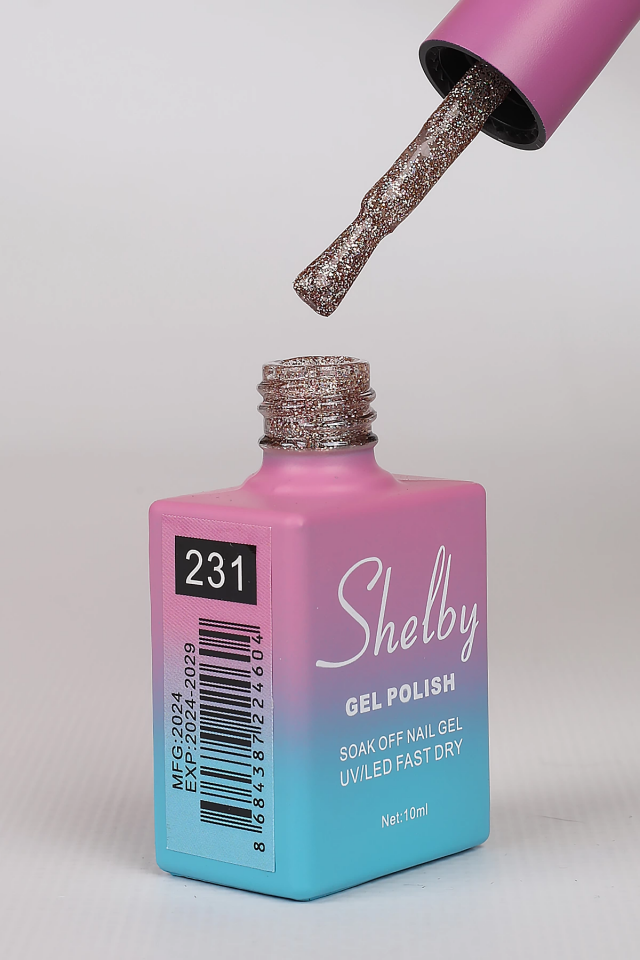 SHELBY 10 ML. A231 IŞILTILI RENKLİ KALICI OJE