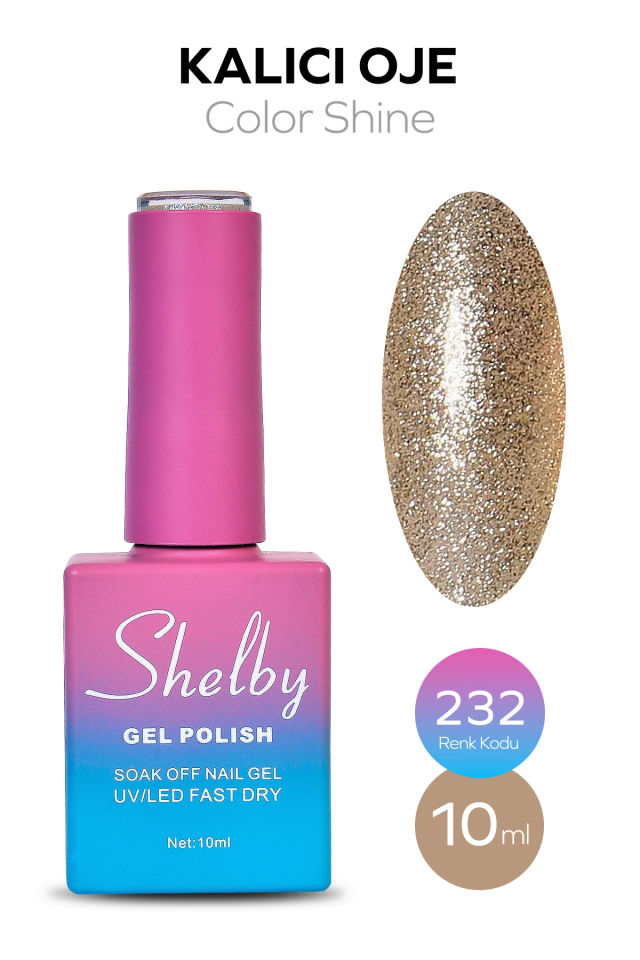 SHELBY 10 ML.A232  IŞILTILI RENKLİ KALICI OJE