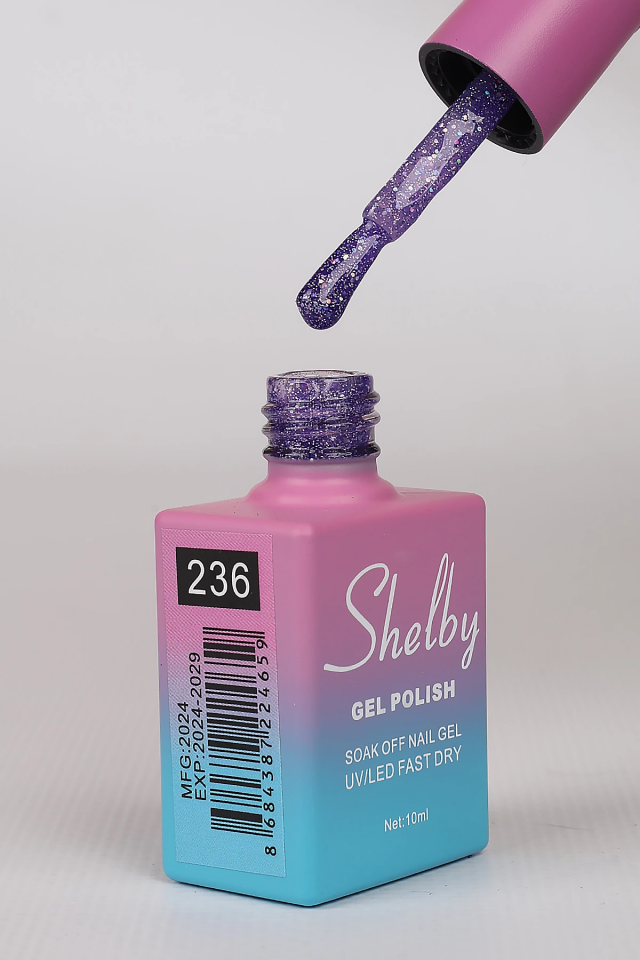SHELBY 10 ML. A236 IŞILTILI RENKLİ KALICI OJE