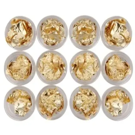 12li Folyo Tırnak Süsleme Nail Art Gold