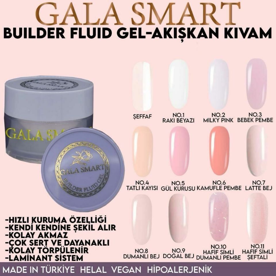 GALA SMART - BUİLDER FLUİD GEL 50G - NO:8