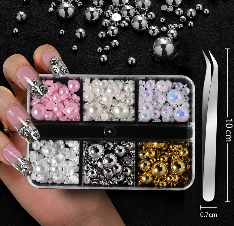 Karışık Renkli İnci Charm mis-3723
