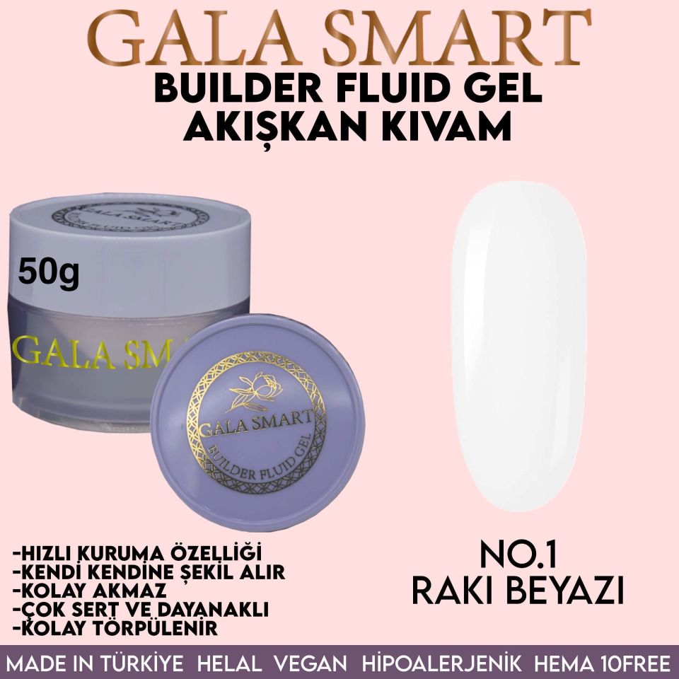 GALA SMART - BUİLDER FLUİD GEL 50G - NO:1