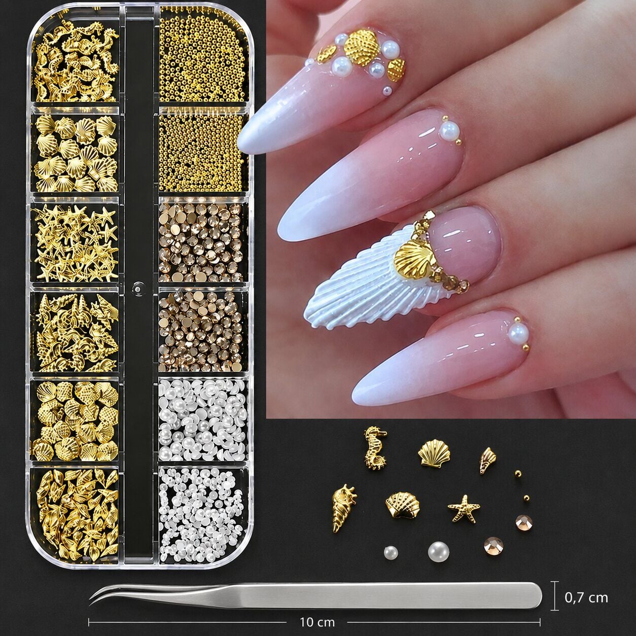 Gold Karışık Charm Süs mis-3813