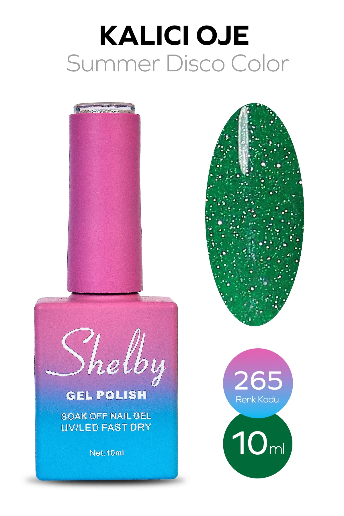SHELBY 10 ML. A265 DİSKO YAZ RENK KALICI OJE