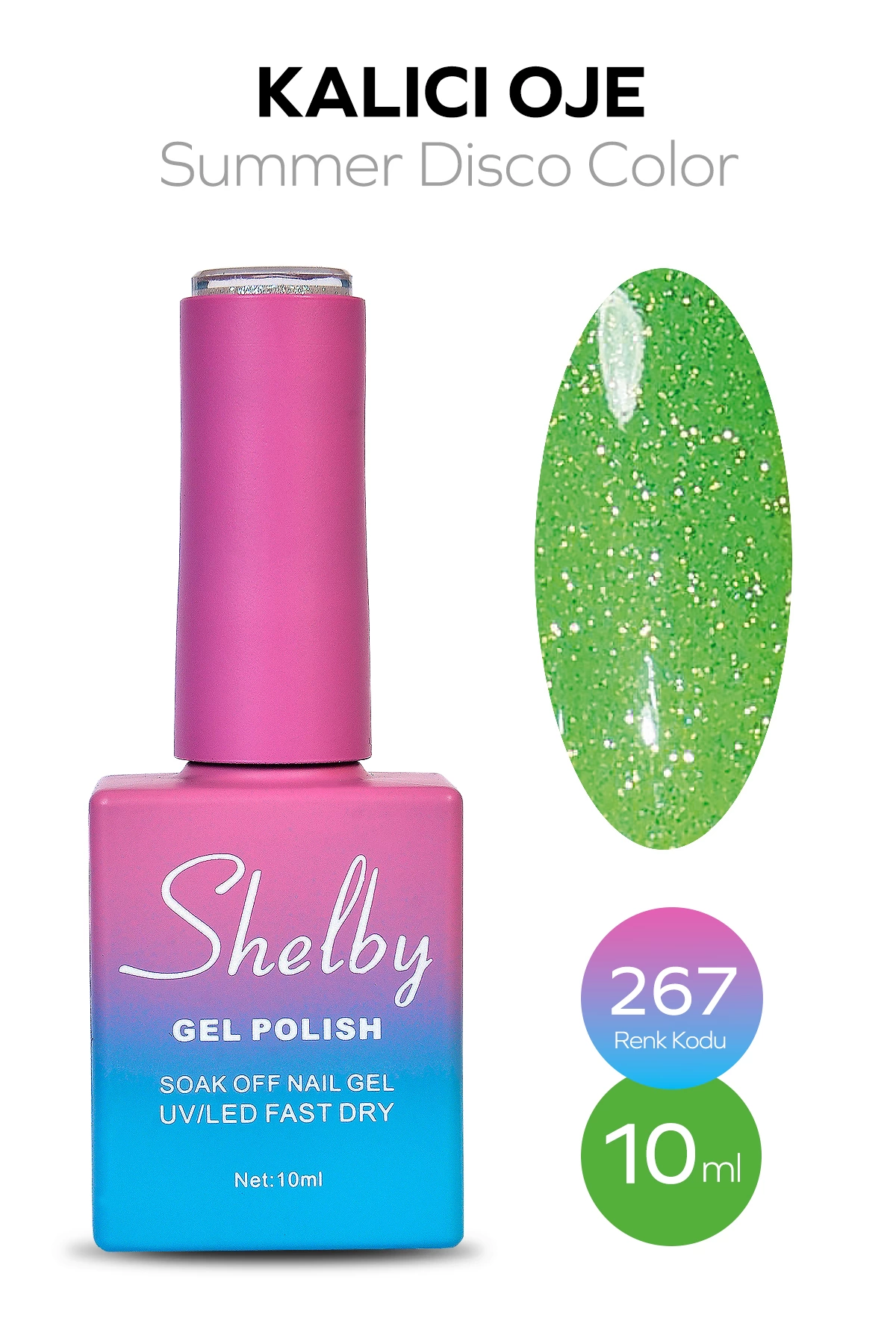 SHELBY 10 ML. A267 DİSKO YAZ RENK KALICI OJE