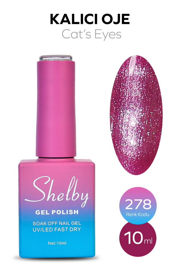 SHELBY 10 ML. A278  KEDİ GÖZÜ KALICI OJE