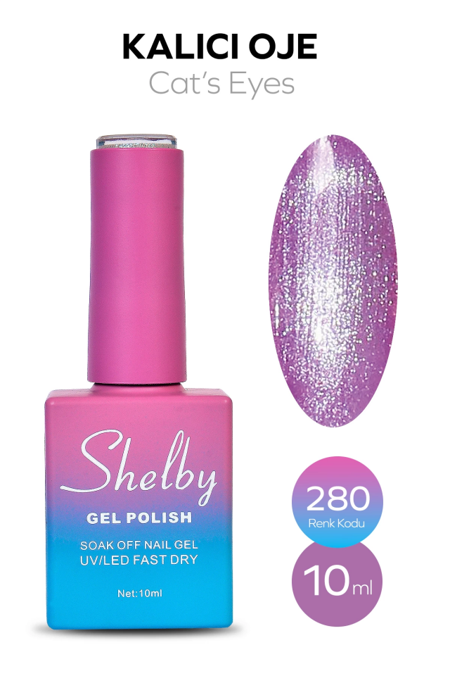 SHELBY 10 ML. A280  KEDİ GÖZÜ KALICI OJE