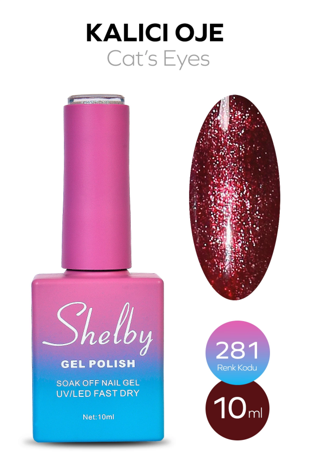 SHELBY 10 ML. A281  KEDİ GÖZÜ KALICI OJE