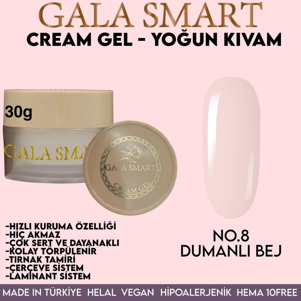 GALA SMART - CREAM GEL 30GR NO:8