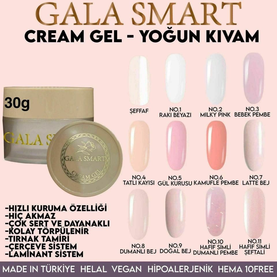 GALA SMART - CREAM GEL 30GR NO:1
