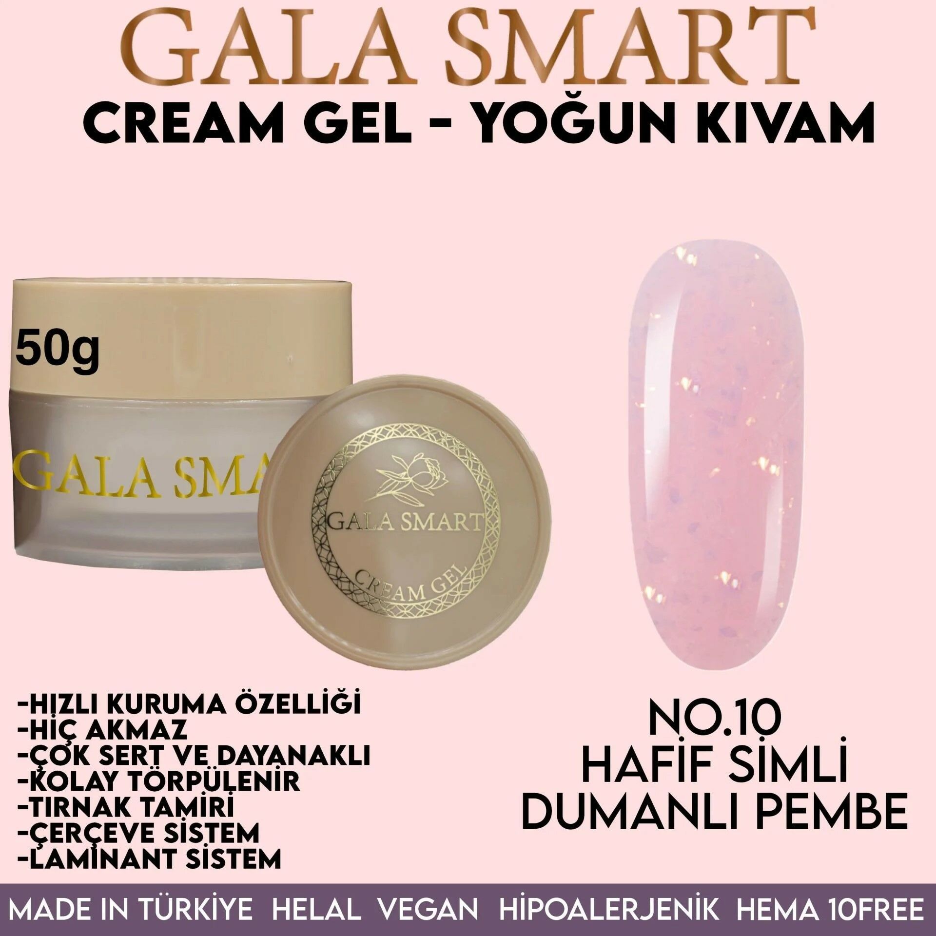 GALA SMART - CREAM GEL 50GR NO:10