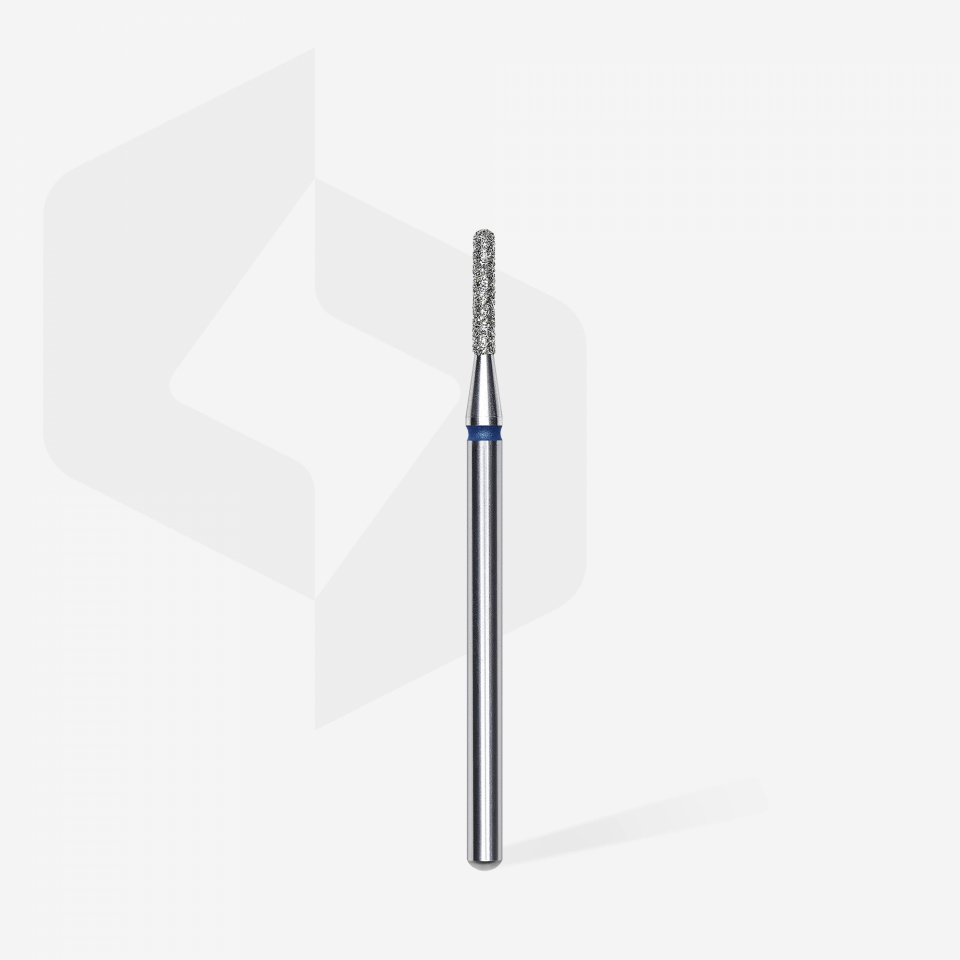 Elmas Yuvarlanmış Silindir Freze, Mavi, Çap 1,4 mm, Çalışma Kısmı 8 mm