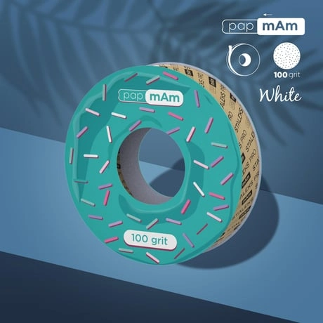 STALEKS PRO Plastik Bobin İçin EXPERT Yedek PapmAm Beyaz Bant Törpü Bloğu, 100 Grit