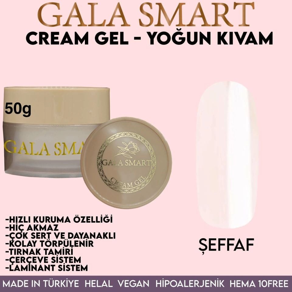 GALA SMART - CREAM GEL 50GR ŞEFFAF