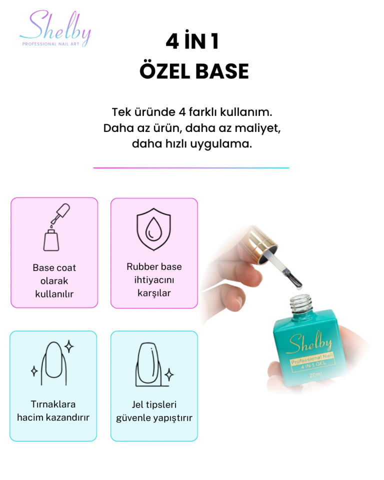SHELBY  4 in 1 - 20ML. ÖZEL GEL