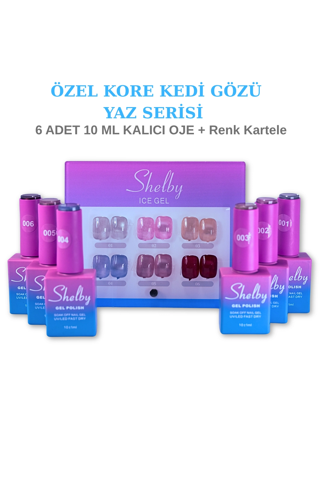 SHELBY GEL POLISH SOAK OFF NAIL GEL UV/LED FAST DRY SPECIAL ICE SERI