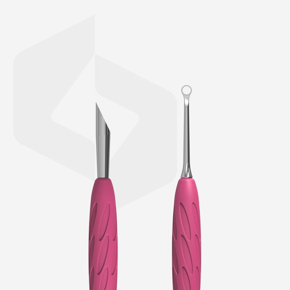 STALEKS ''Gummy'' UNIQ 11 TYPE 2 Silikon Saplı Tırnak Eti İtici (Yamuk İtici + Halka)