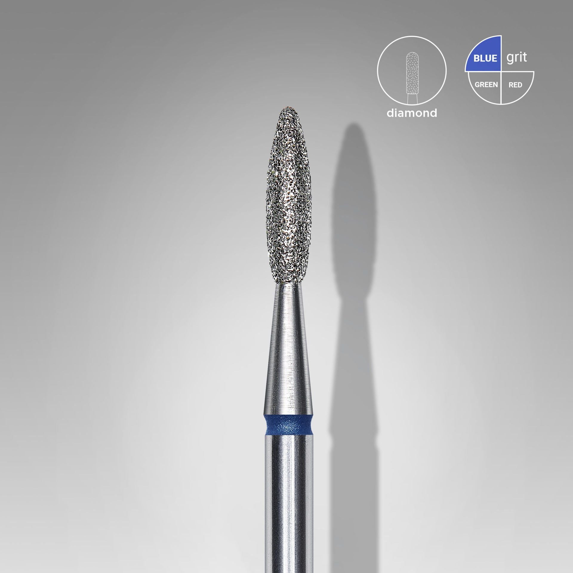 STALEKS Elmas Alev Freze, Mavi, Çap 2,1 mm, Çalışma Kısmı 8 mm