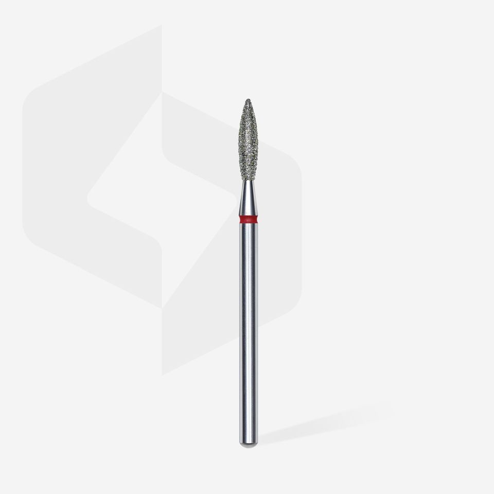 STALEKS Elmas Alev Freze, Kırmızı, Çap 2,3 mm, Çalışma Kısmı 10 mm