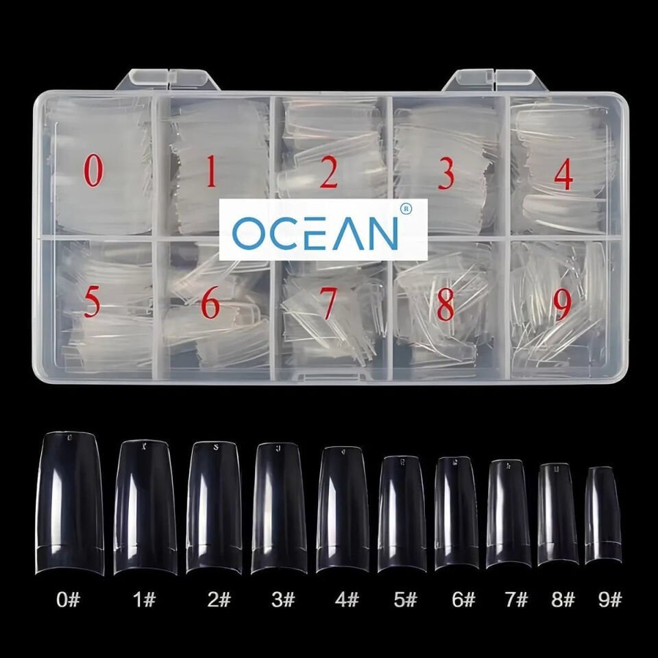 Ocean Yarım Ay Tips Tırnak 500'lü Şeffaf Tips