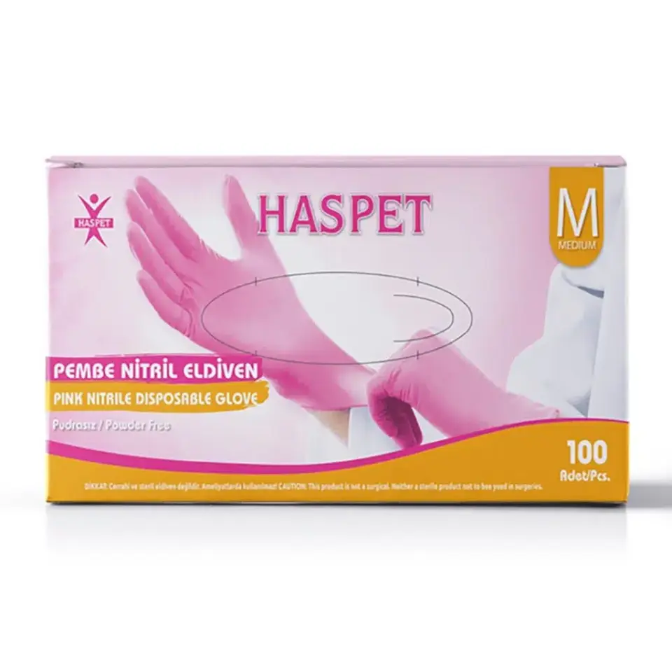 Nitril Eldiven 100'lü Pembe - M Beden