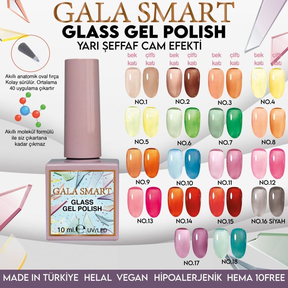 GALA SMART GLASS KALICI OJE 10 mle NO:17