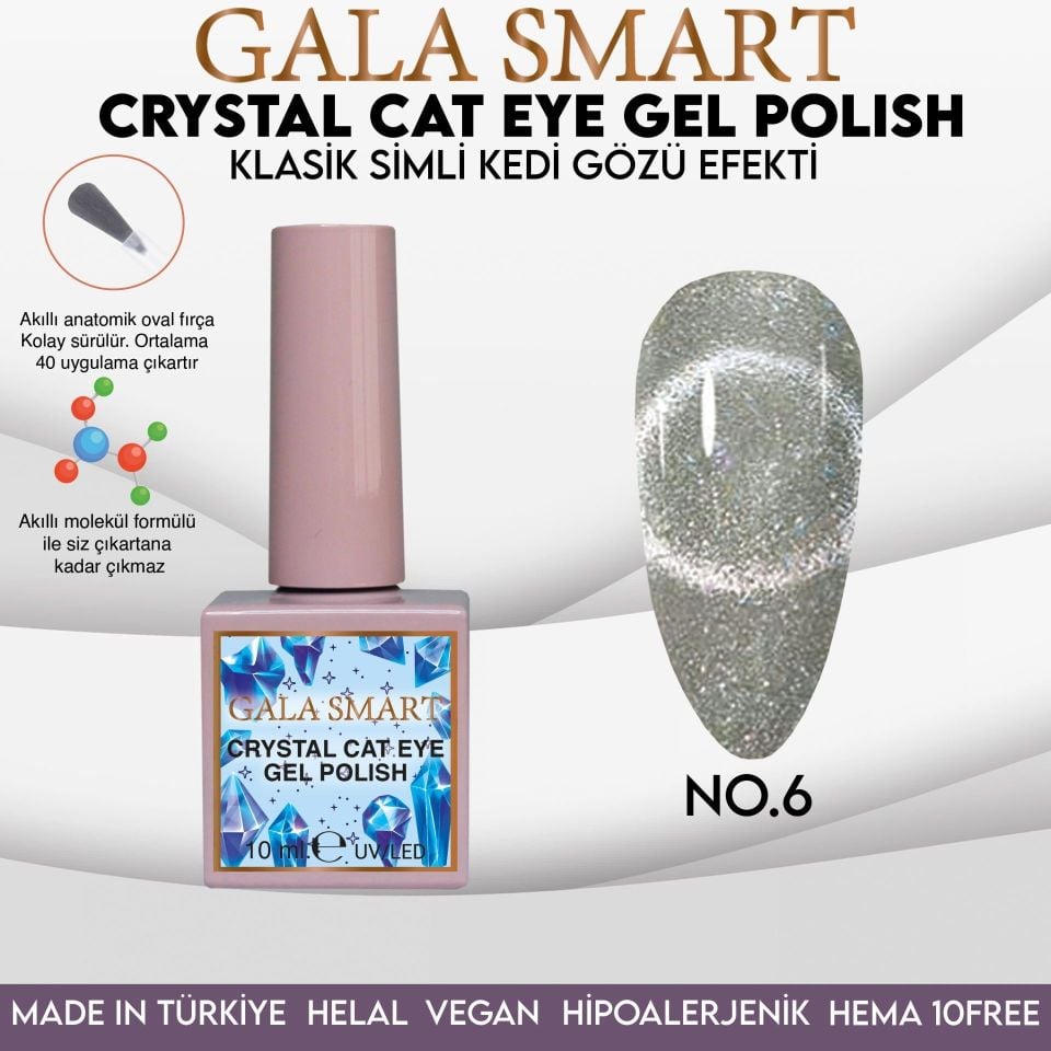CRYSTAL CAT EYE GEL POLISH 10 ML NO:06