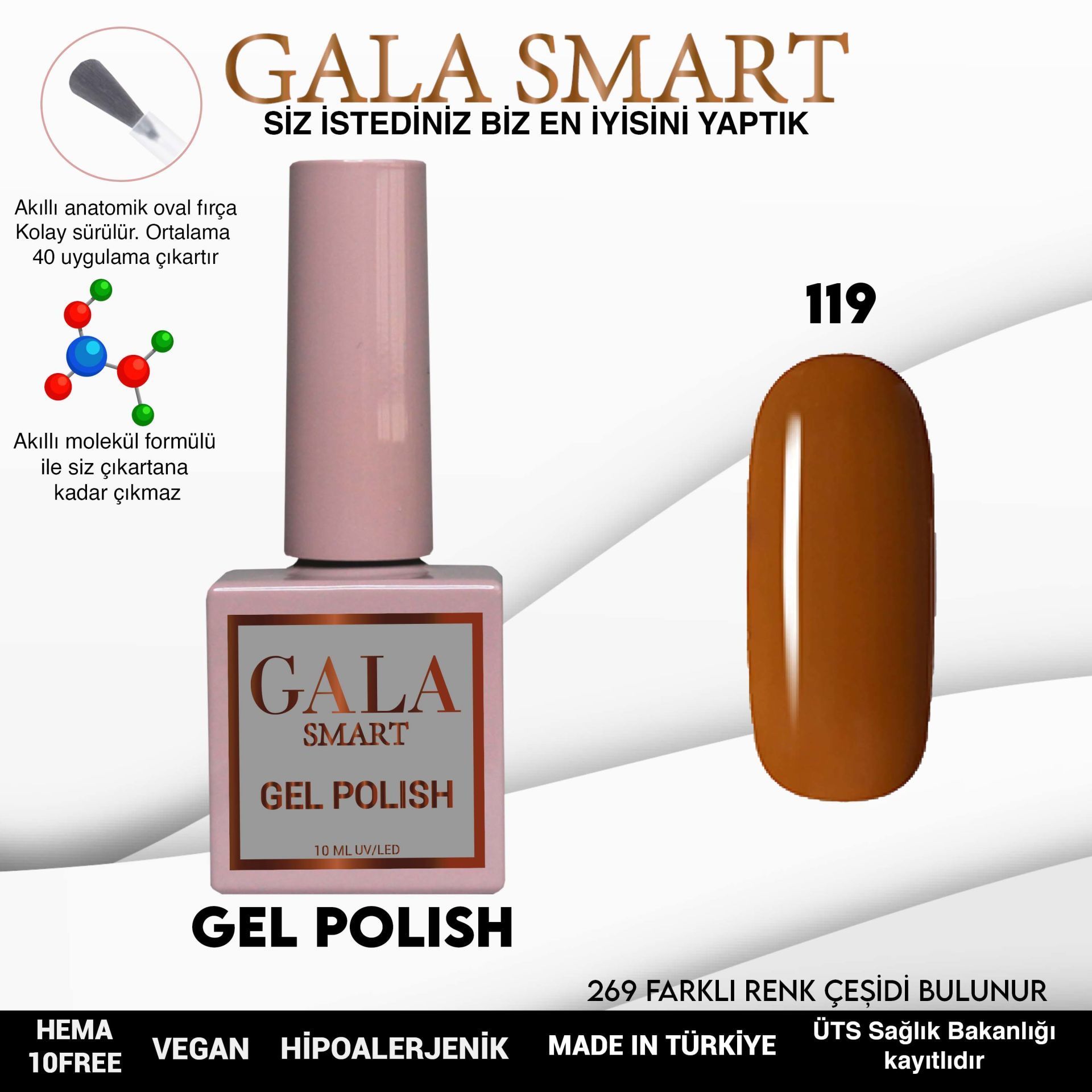 GALA CLASSİC KALICI OJE 10 mle 119