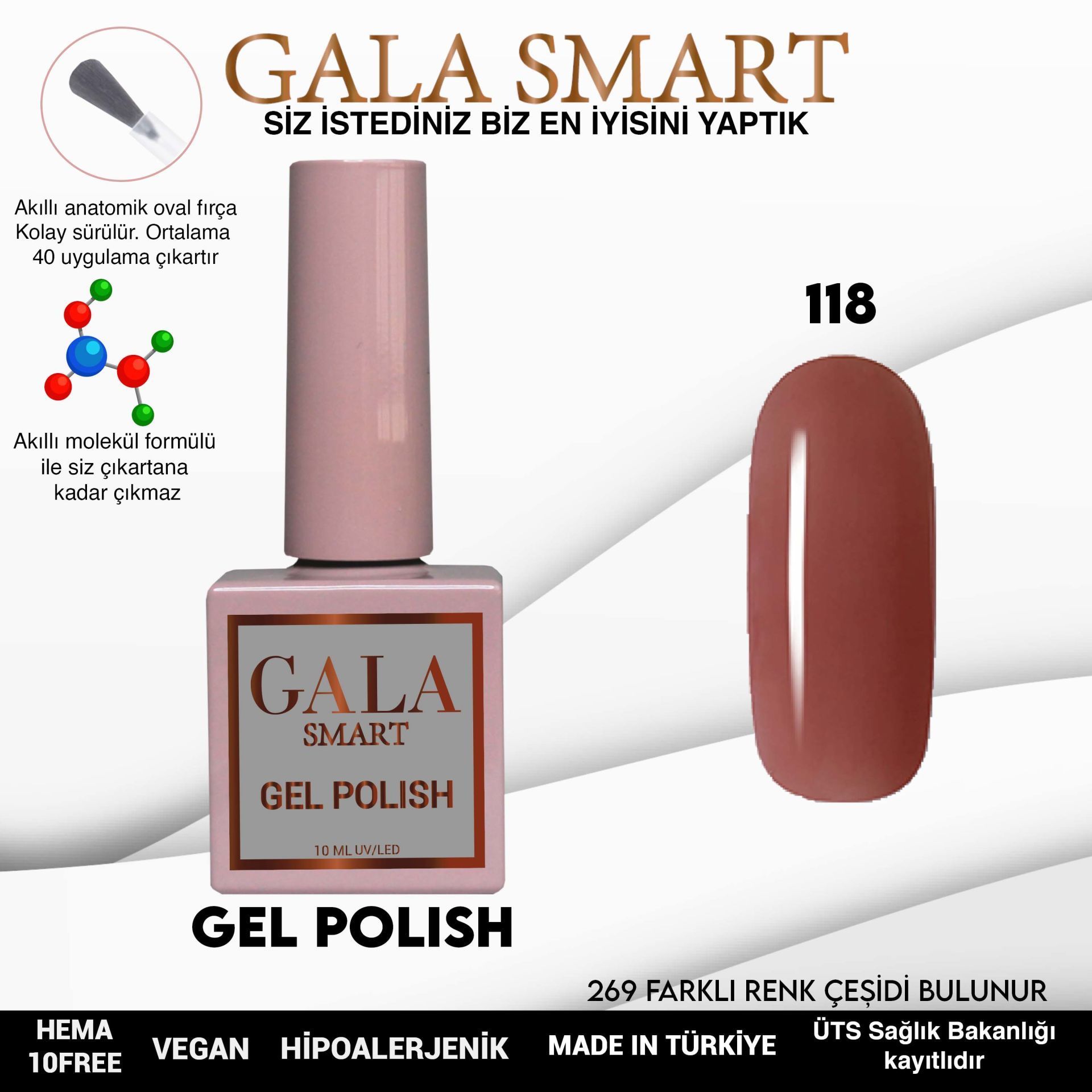 GALA CLASSİC KALICI OJE 10 mle 118