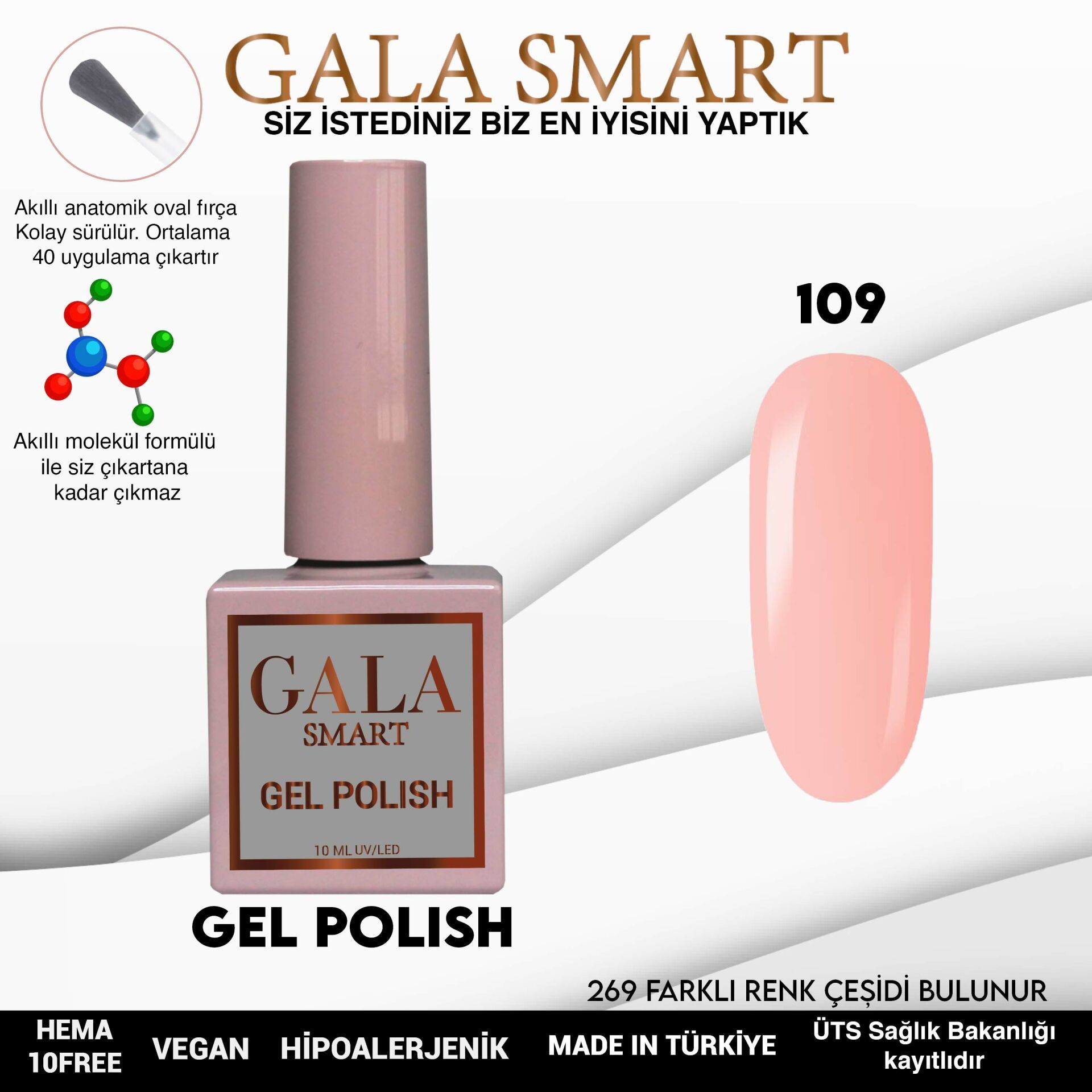 GALA CLASSİC KALICI OJE 10 mle 109