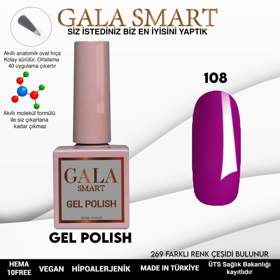 GALA CLASSİC KALICI OJE 10 mle 108