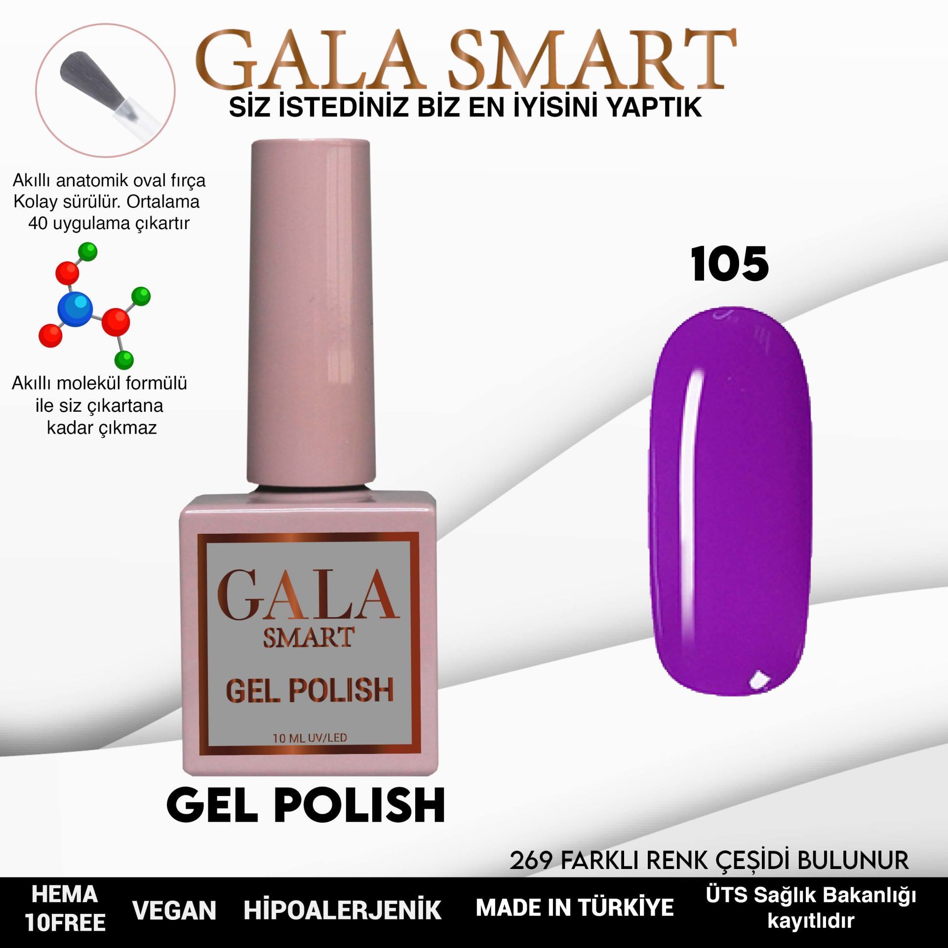 Gala Classic Kalıcı Oje 10 ml 105