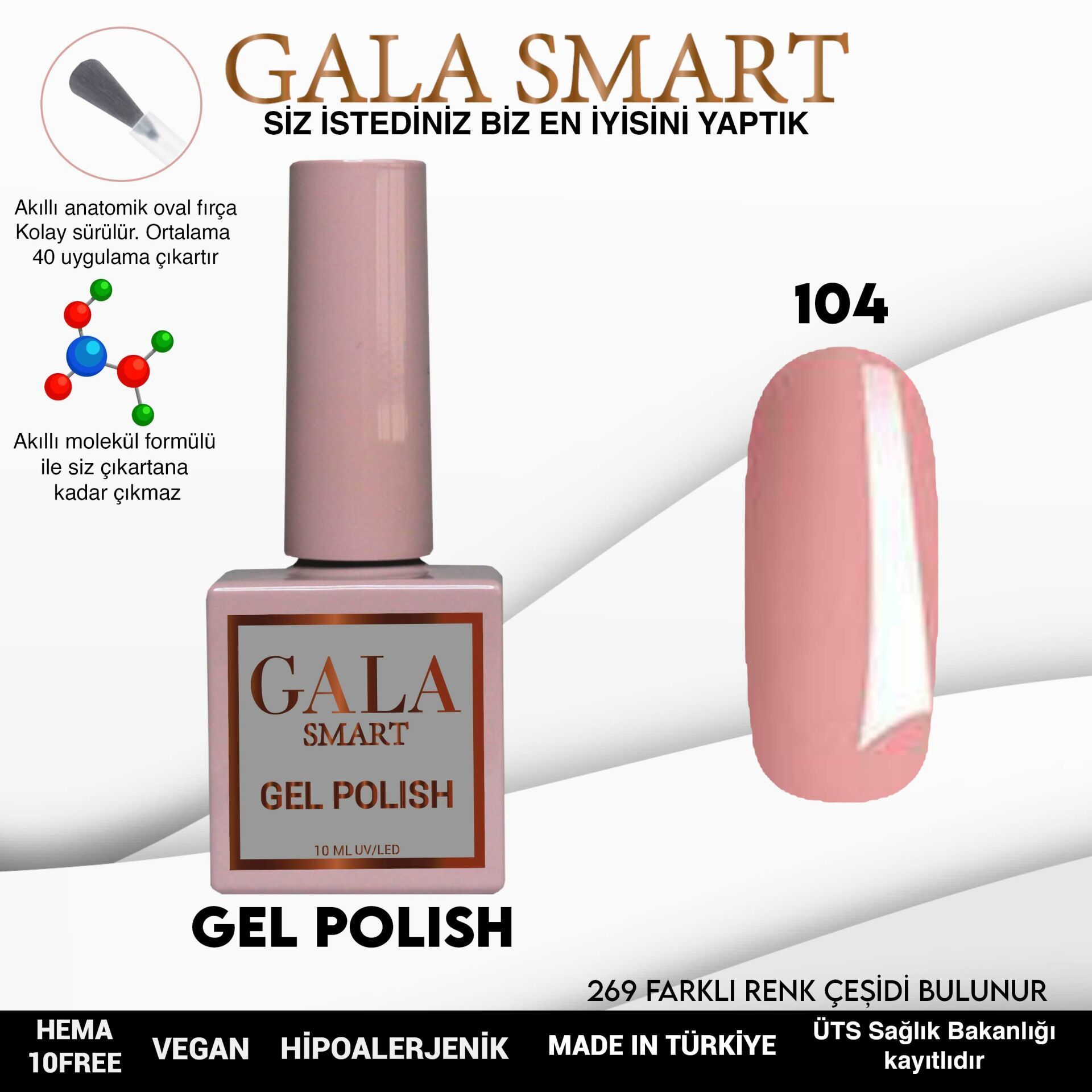 GALA CLASSİC KALICI OJE 10 mle 104