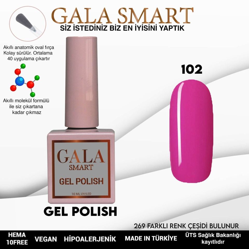 GALA CLASSİC KALICI OJE 10 mle 102