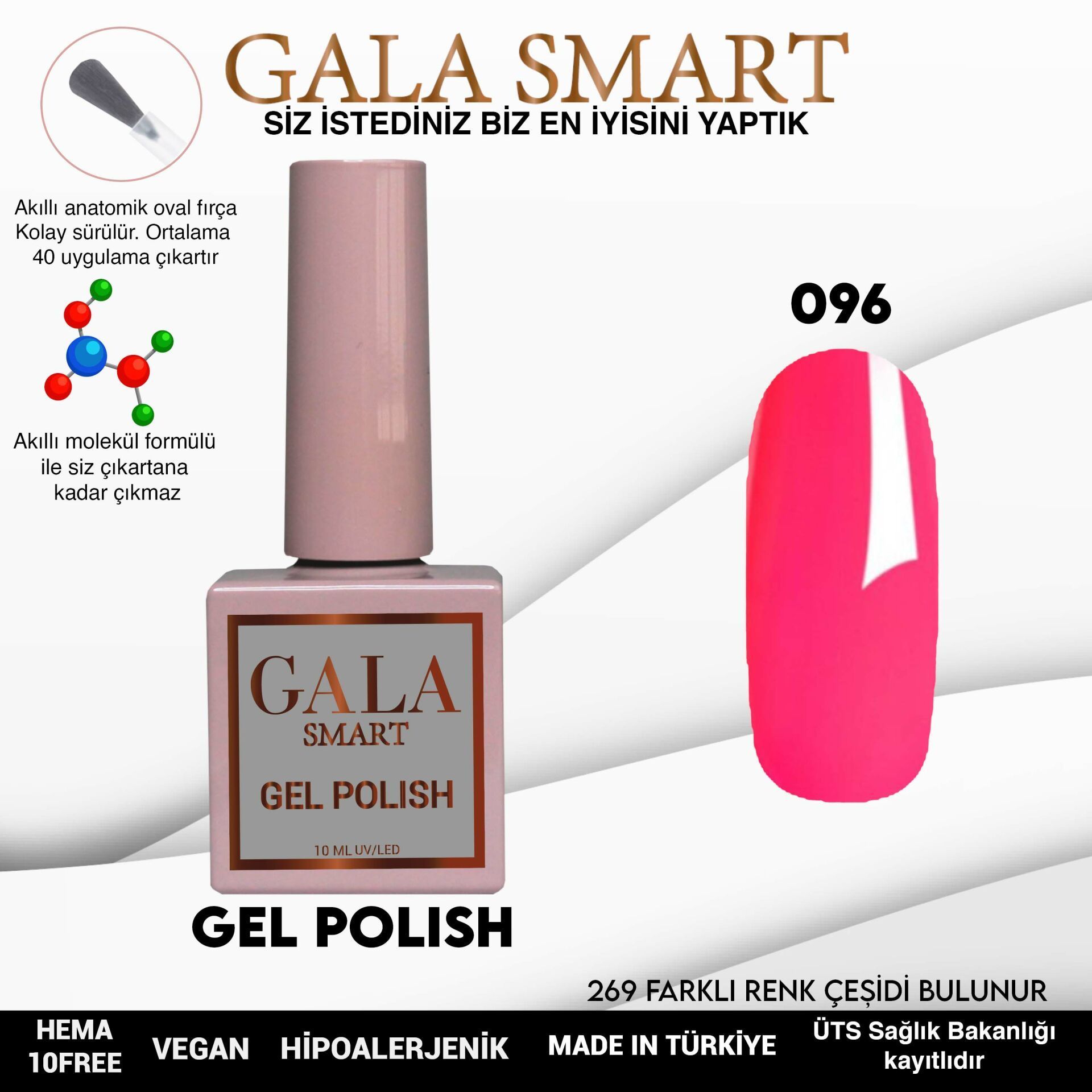 GALA CLASSİC KALICI OJE 10 mle 96